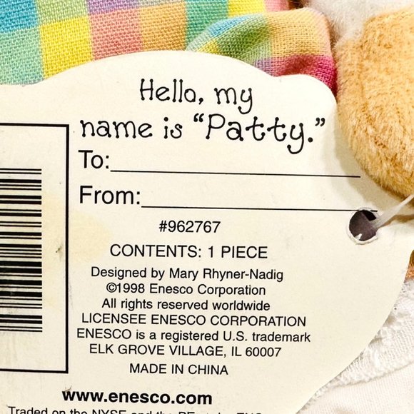 Vintage Mary's Moo Moos Patty Cow Plush Stuffed Toy (Enesco 1998) - NOS - Picture 8 of 8